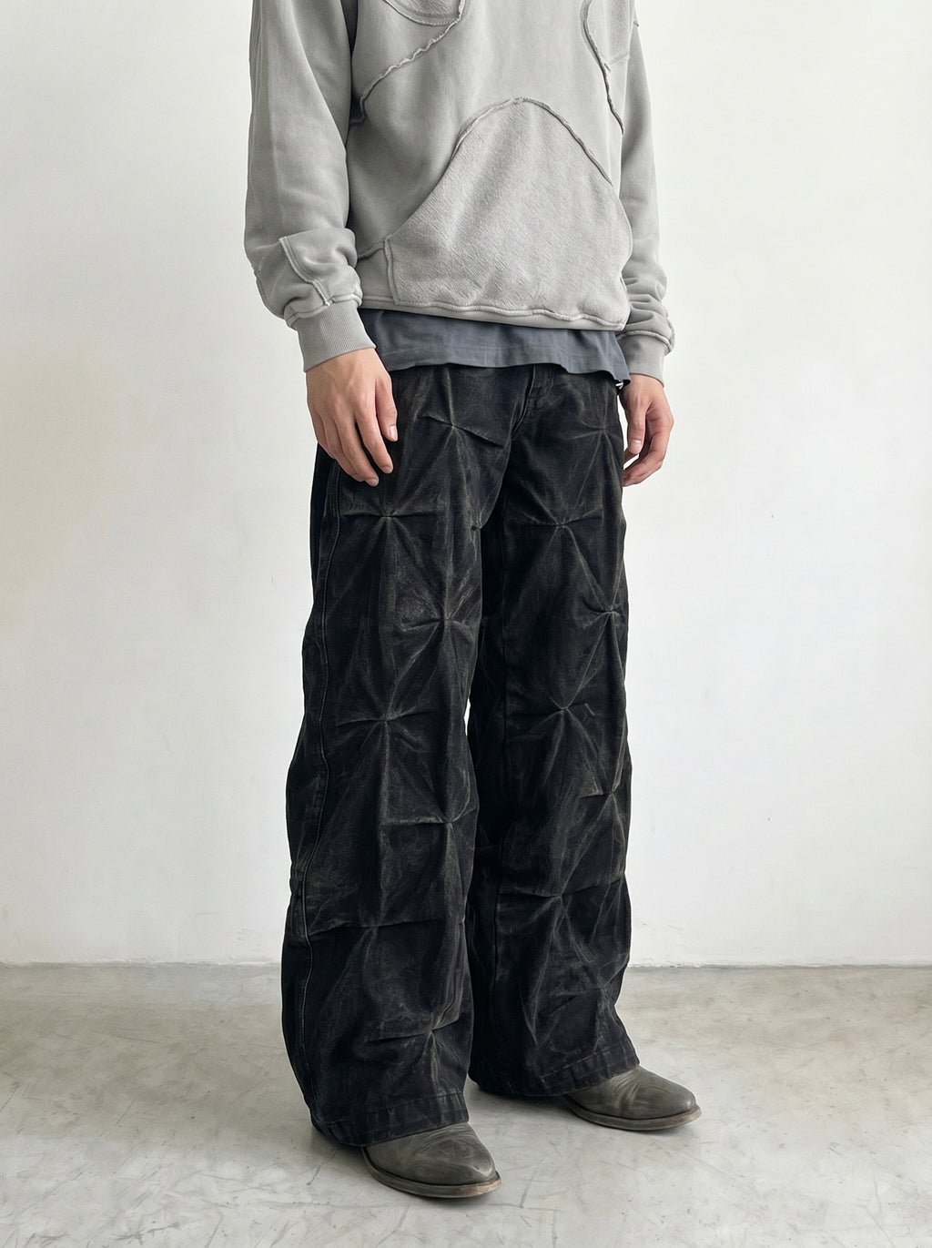 wax crinkle jean