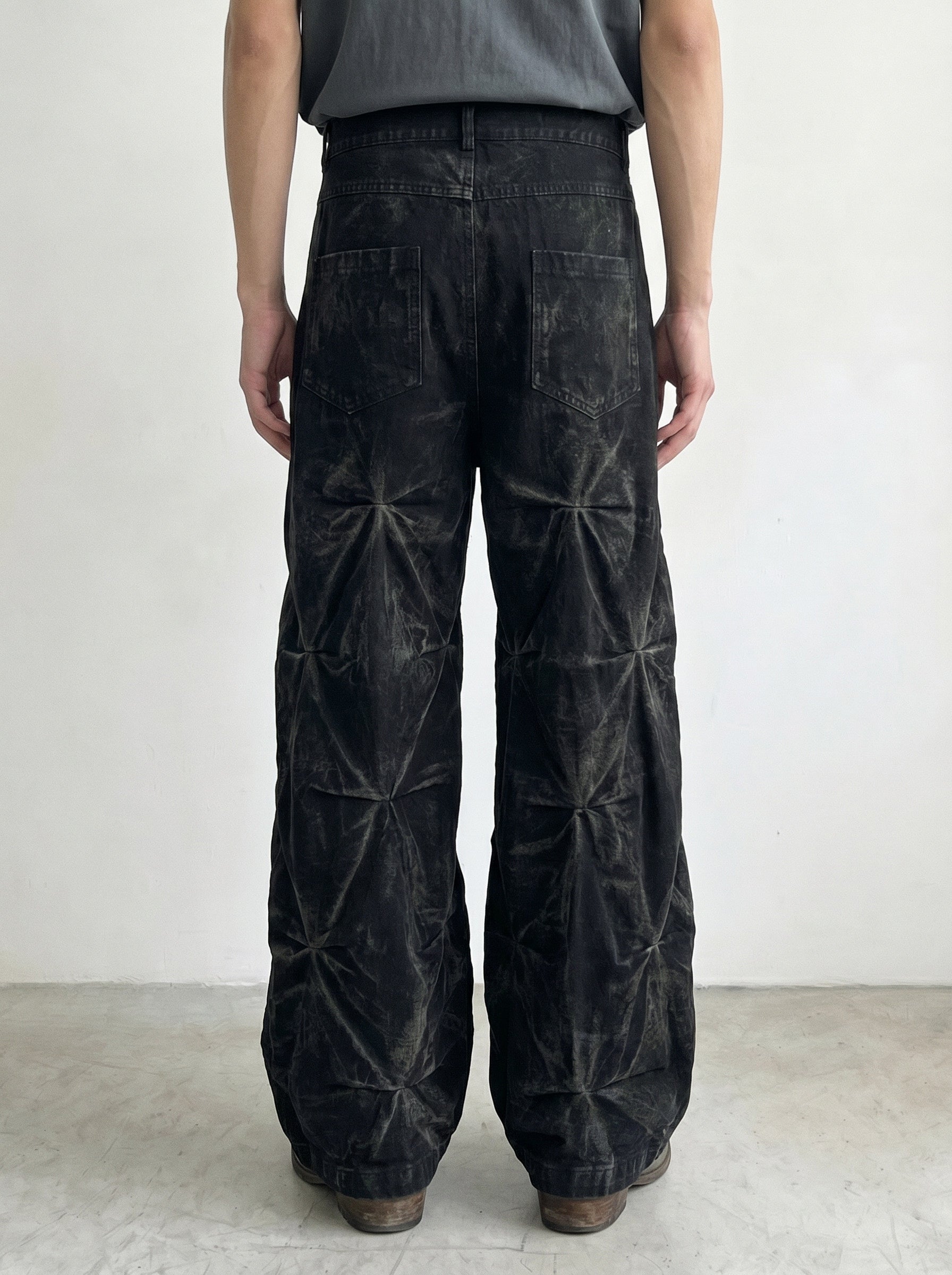 wax crinkle jean