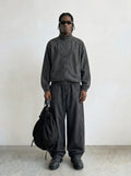 mesh track wide-leg pant