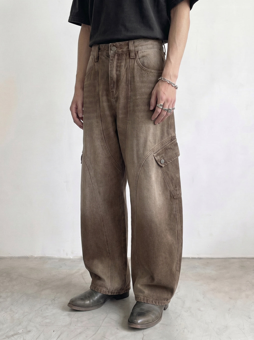 tobacco cargo barrel jean