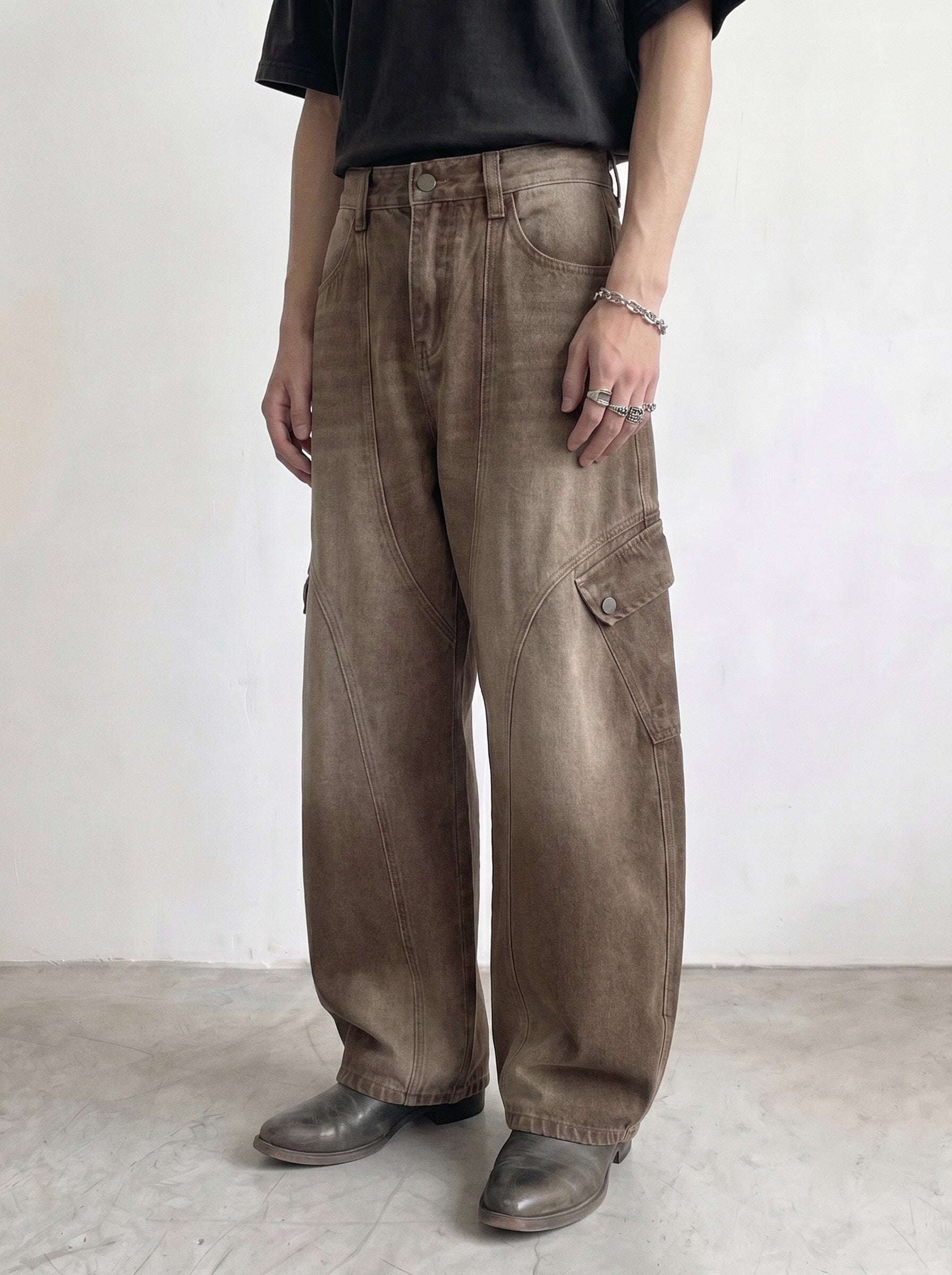 tobacco cargo barrel jean