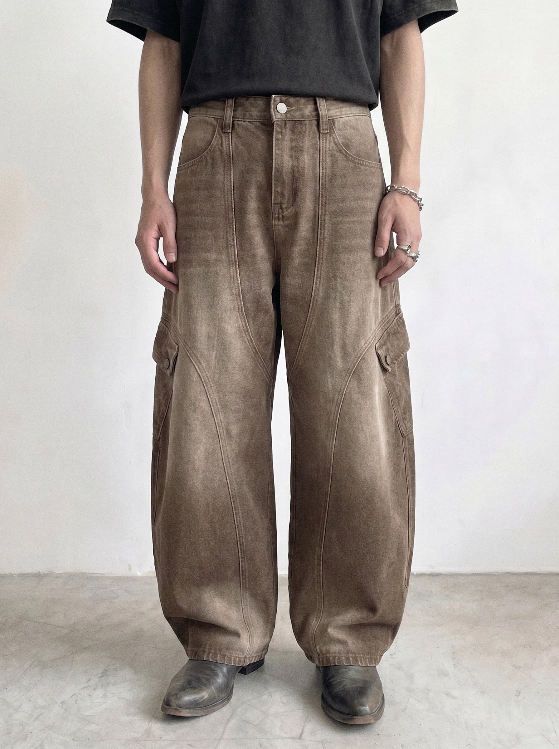 tobacco cargo barrel jean