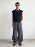 Slate Nylon Oversized Cargo Pant