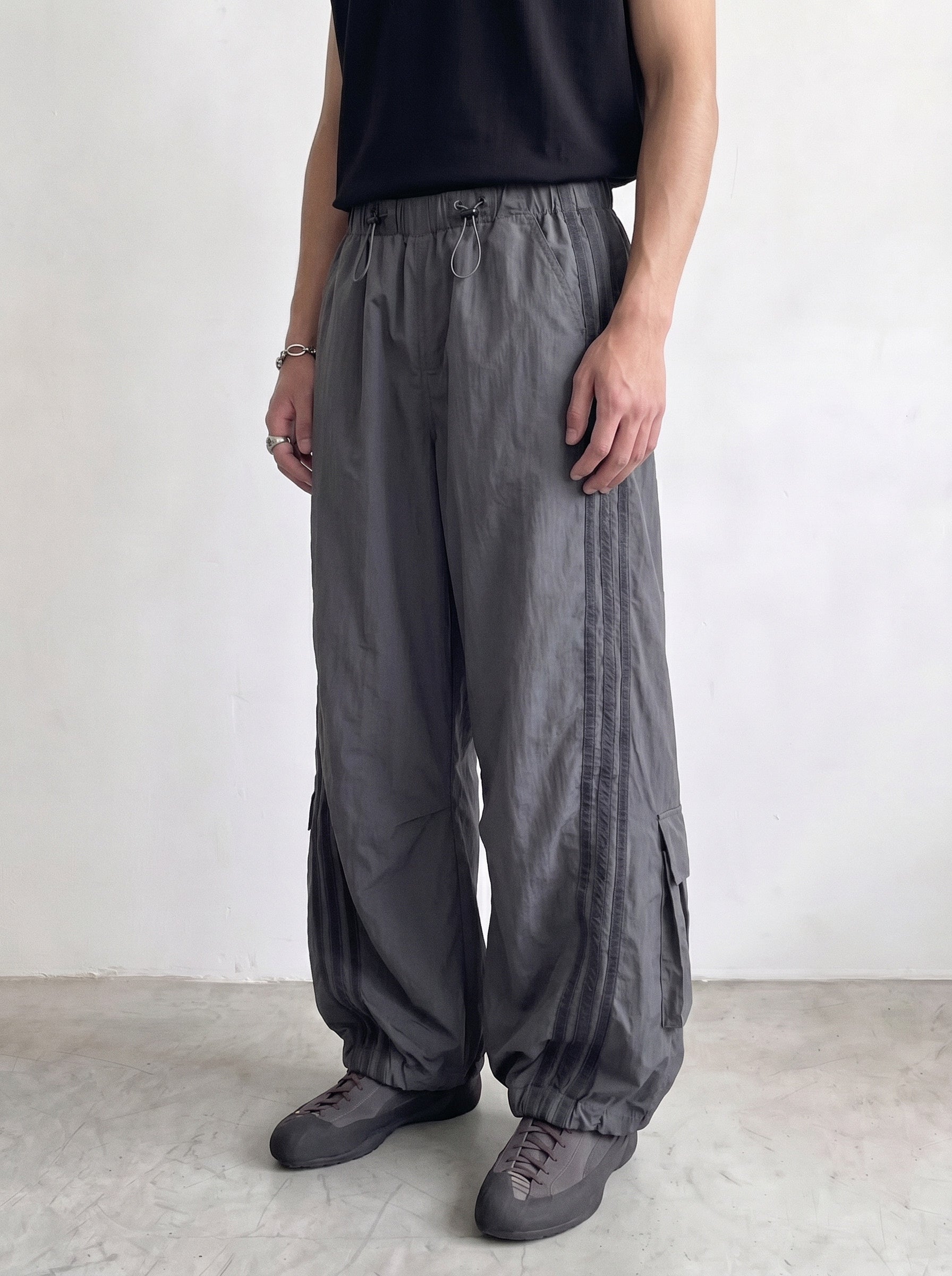 Slate Nylon Oversized Cargo Pant
