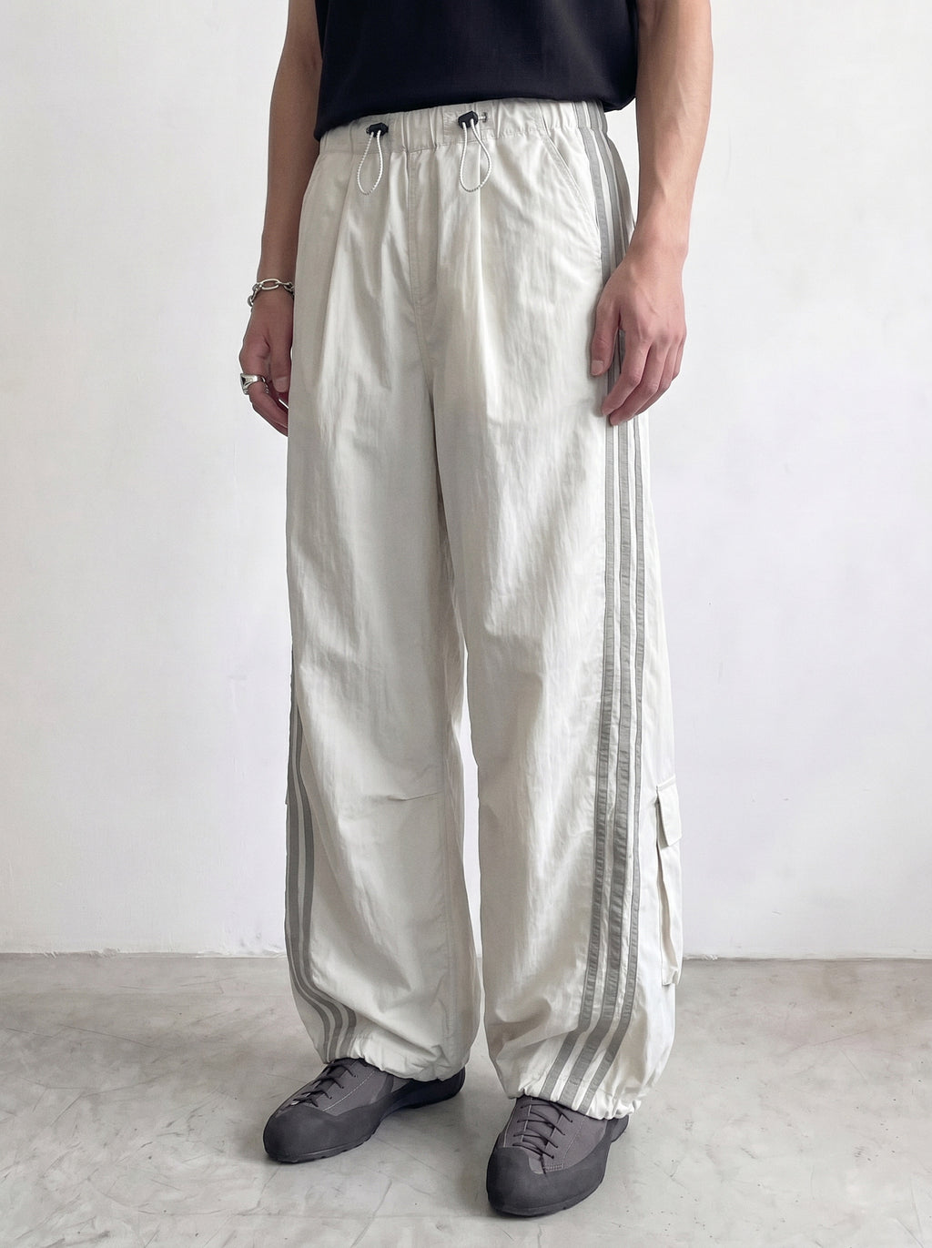 Triple Stripe Cargo Parachute Pant