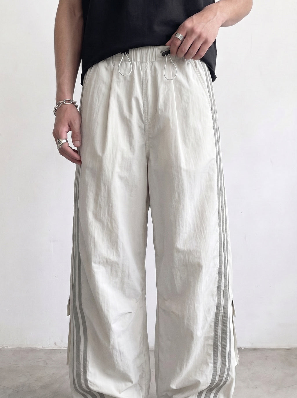 Triple Stripe Cargo Parachute Pant