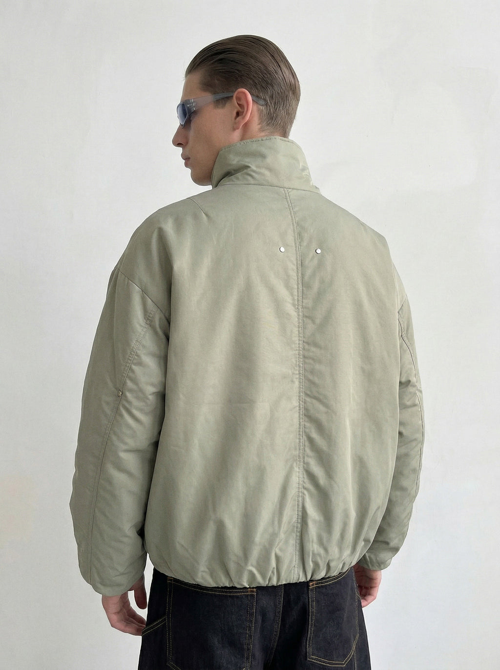 Sage Curved Seam Puffer Jacket