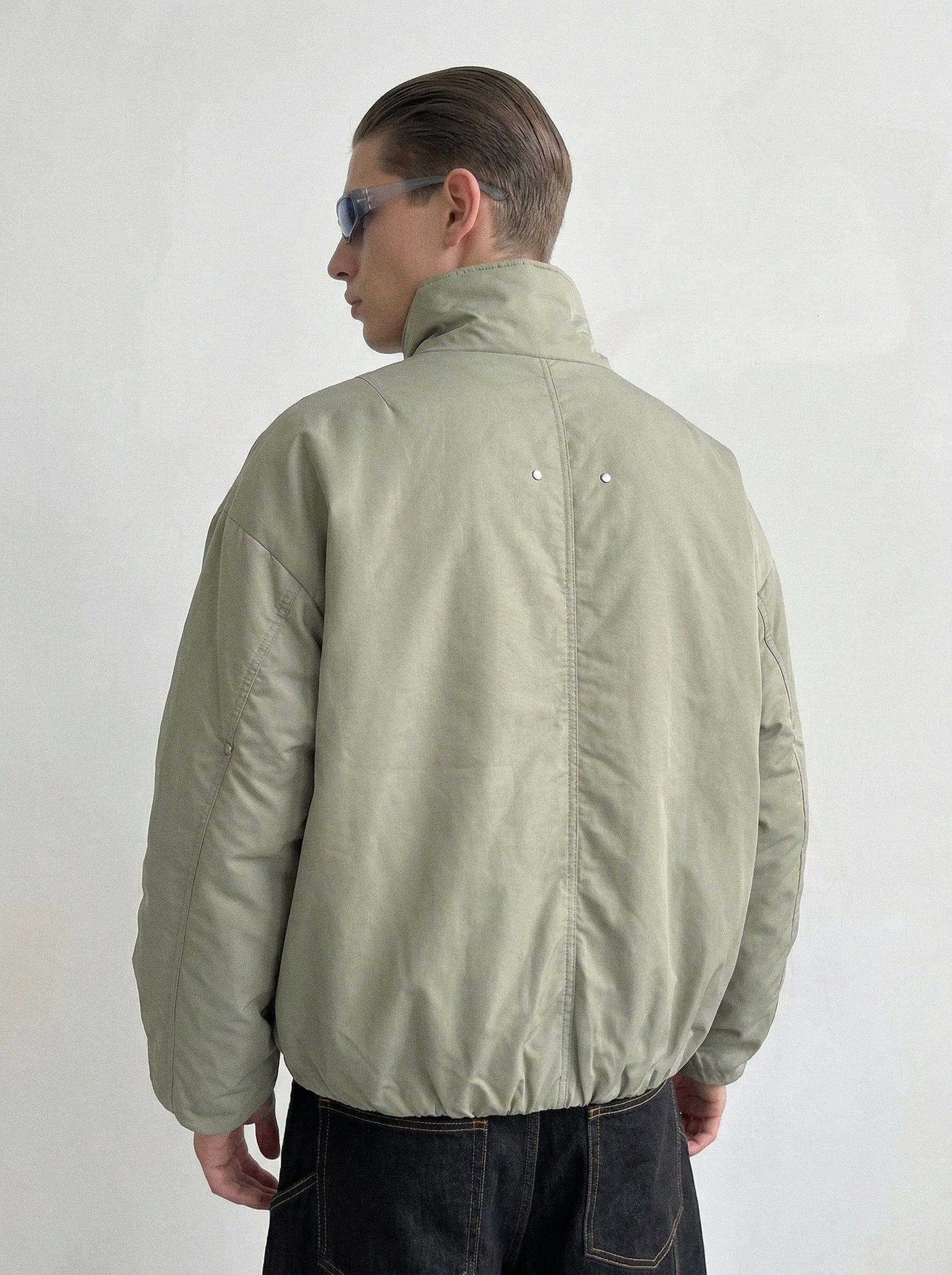 Sage Curved Seam Puffer Jacket