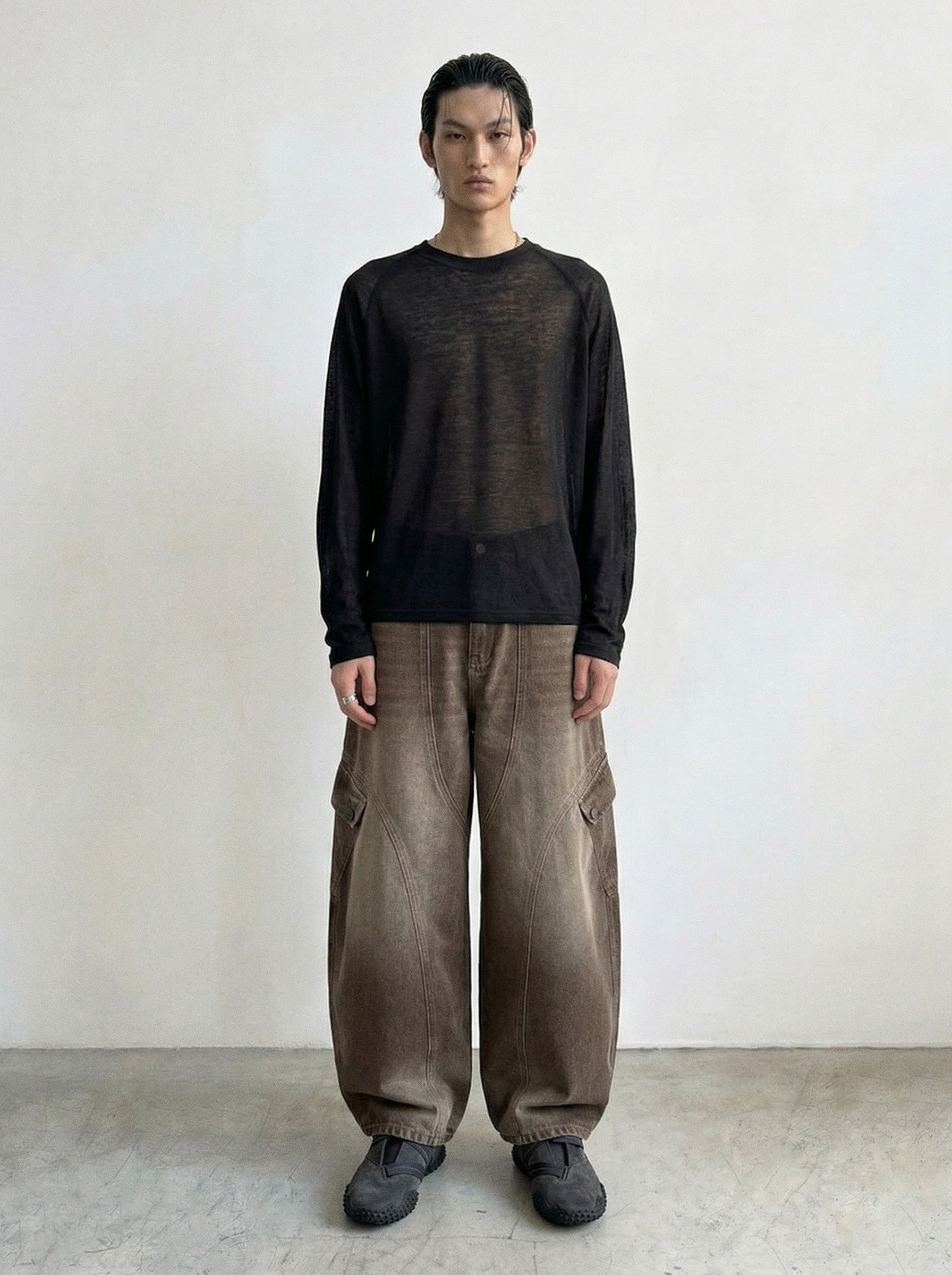 sheer raglan long sleeve