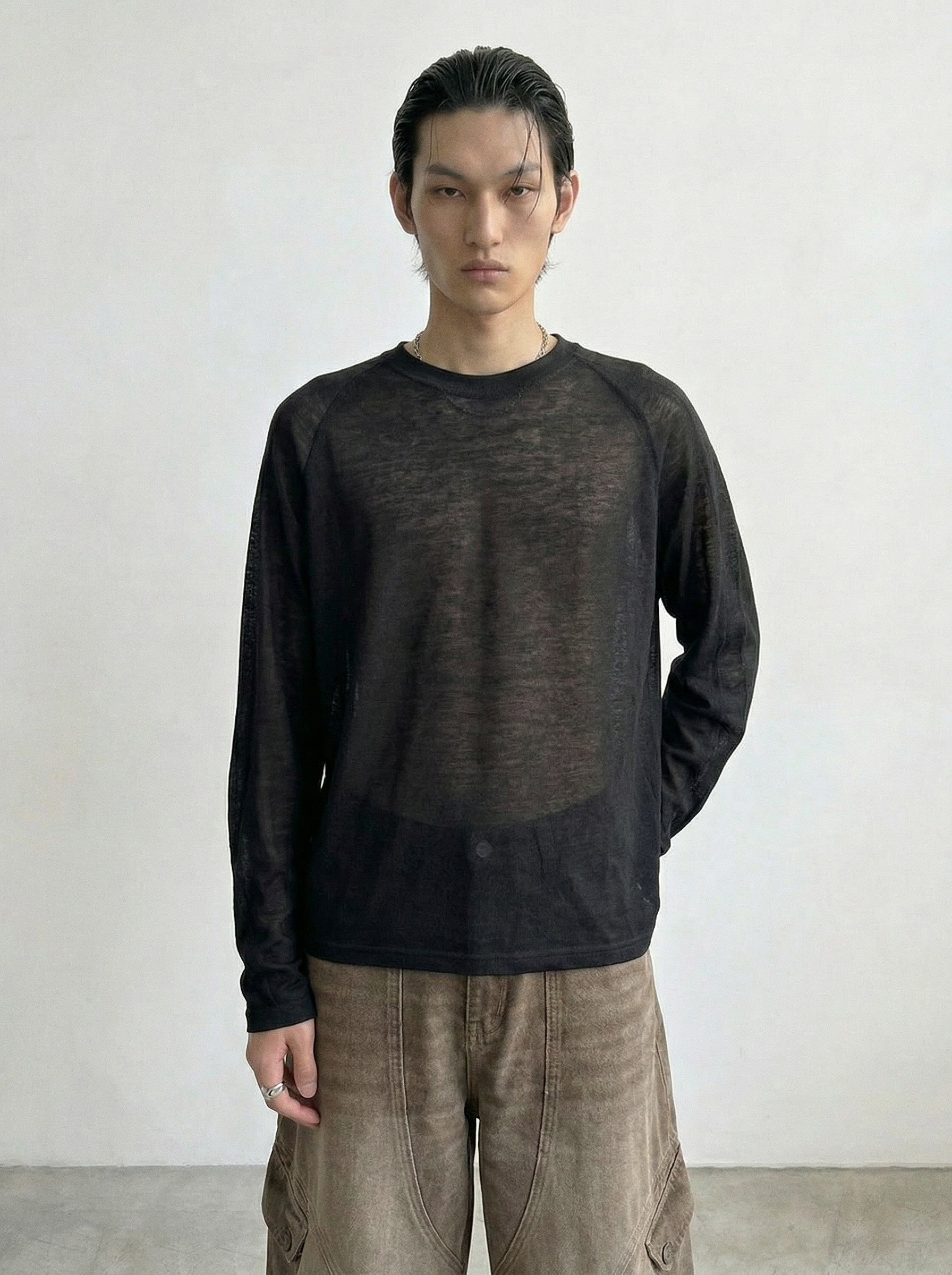 sheer raglan long sleeve