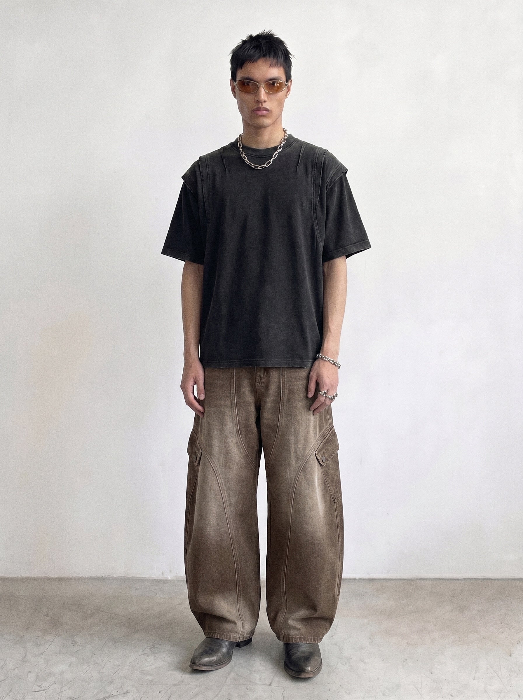 panel shoulder tee