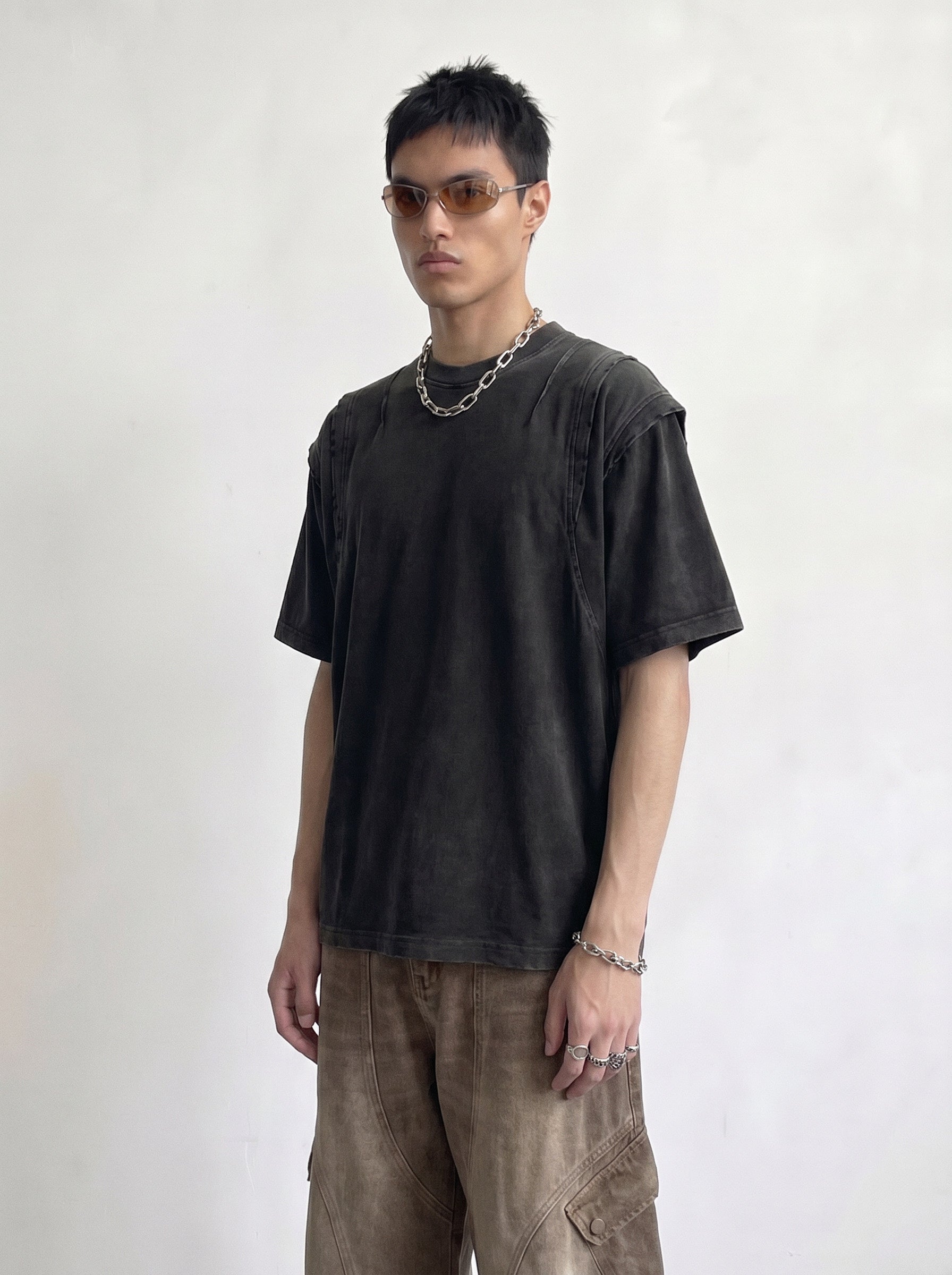 panel shoulder tee