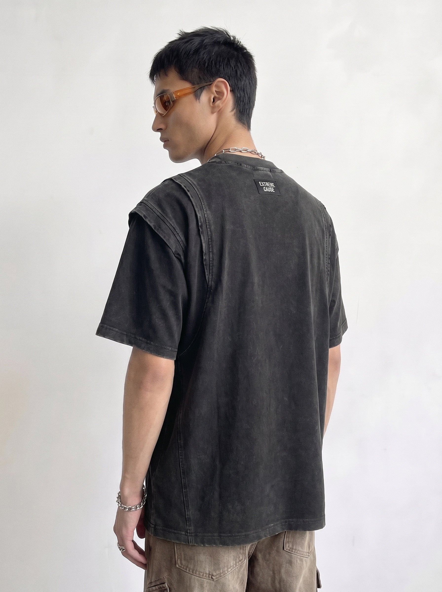 panel shoulder tee