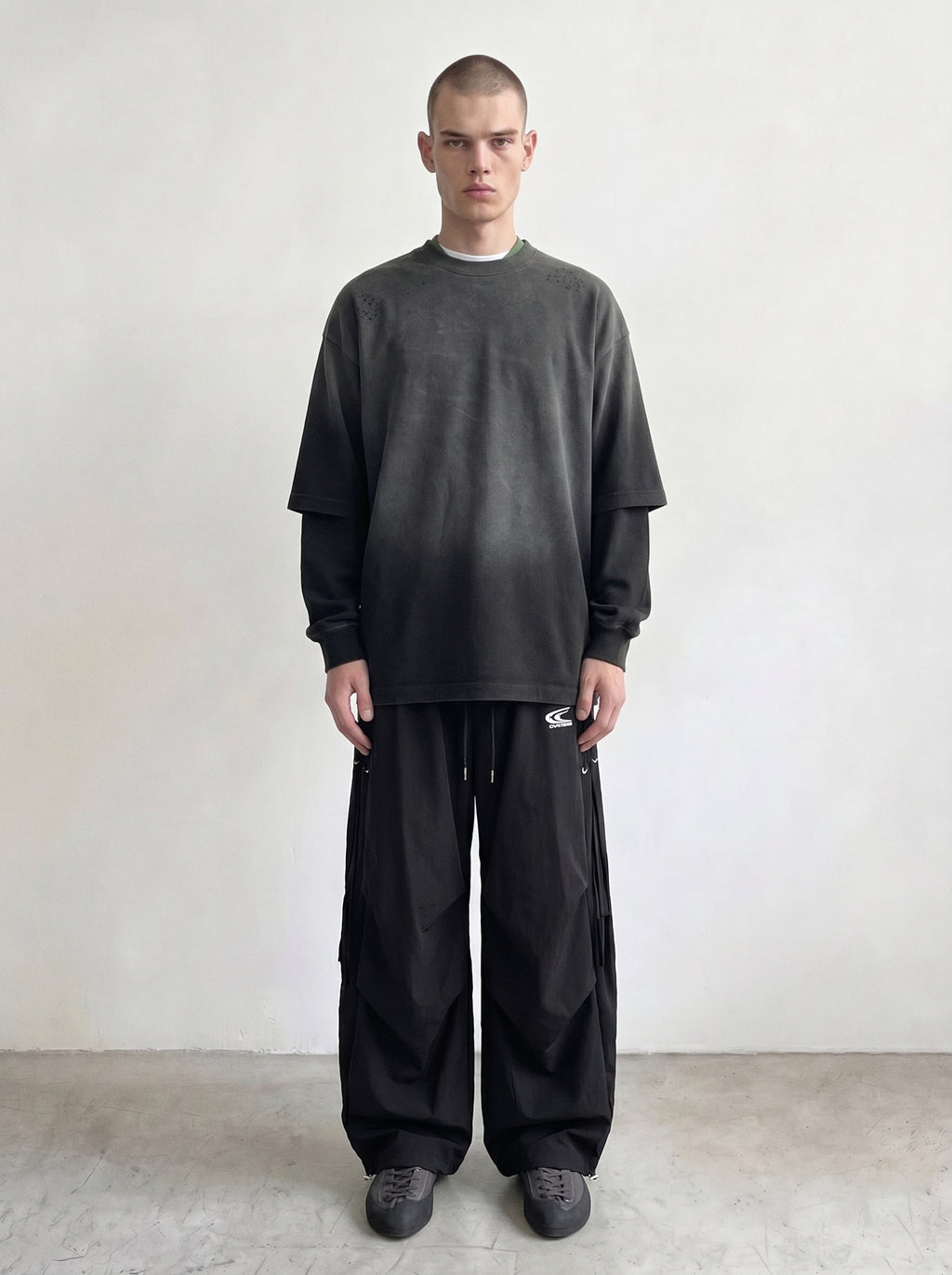 fade double sleeve tee