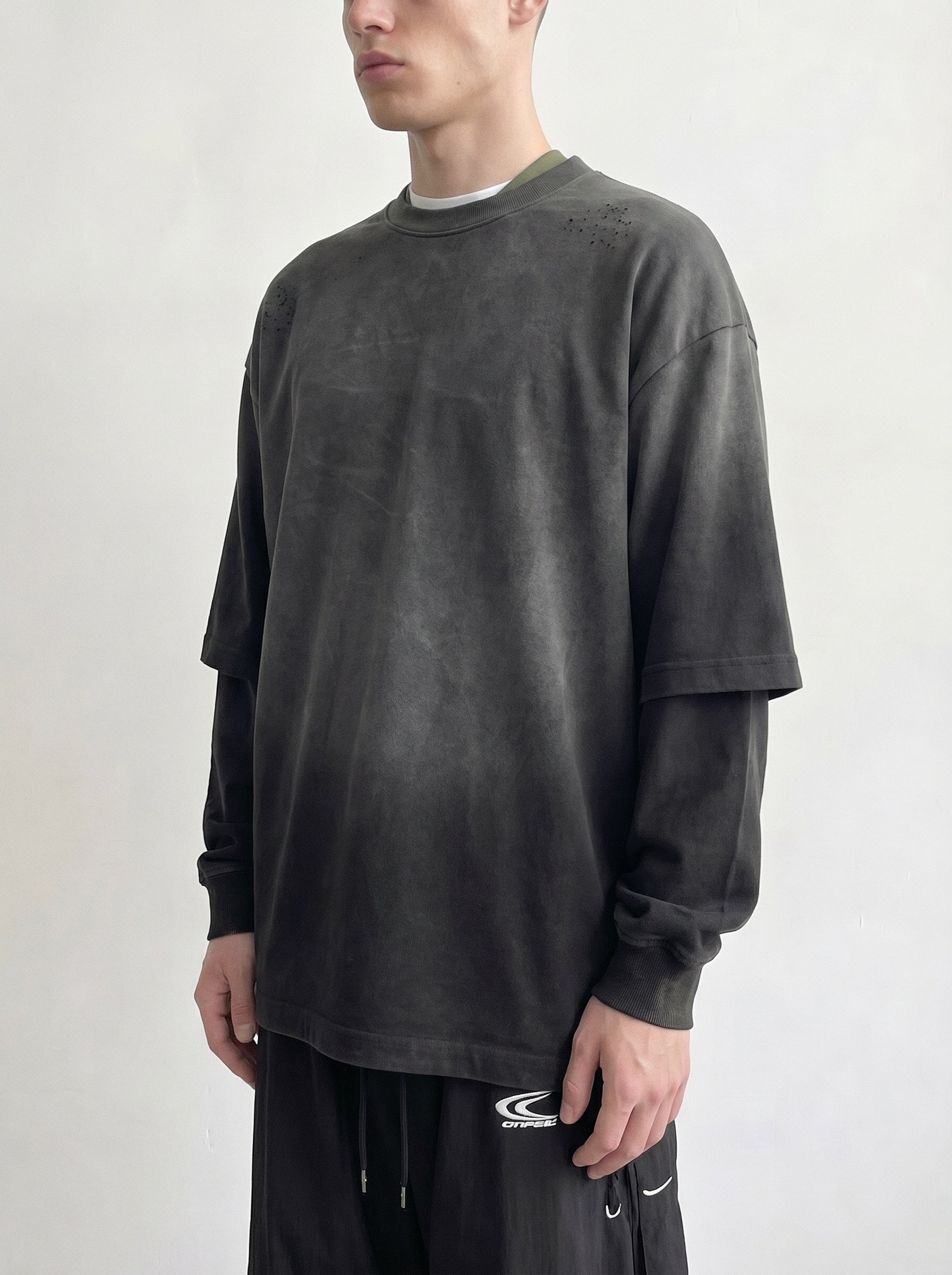 fade double sleeve tee