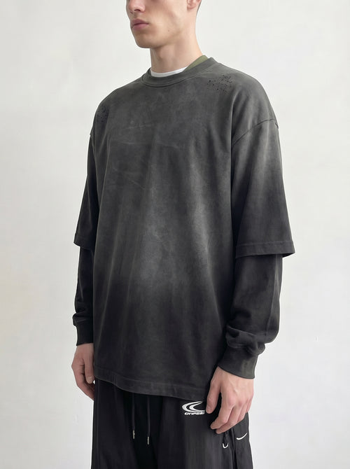 fade double sleeve tee