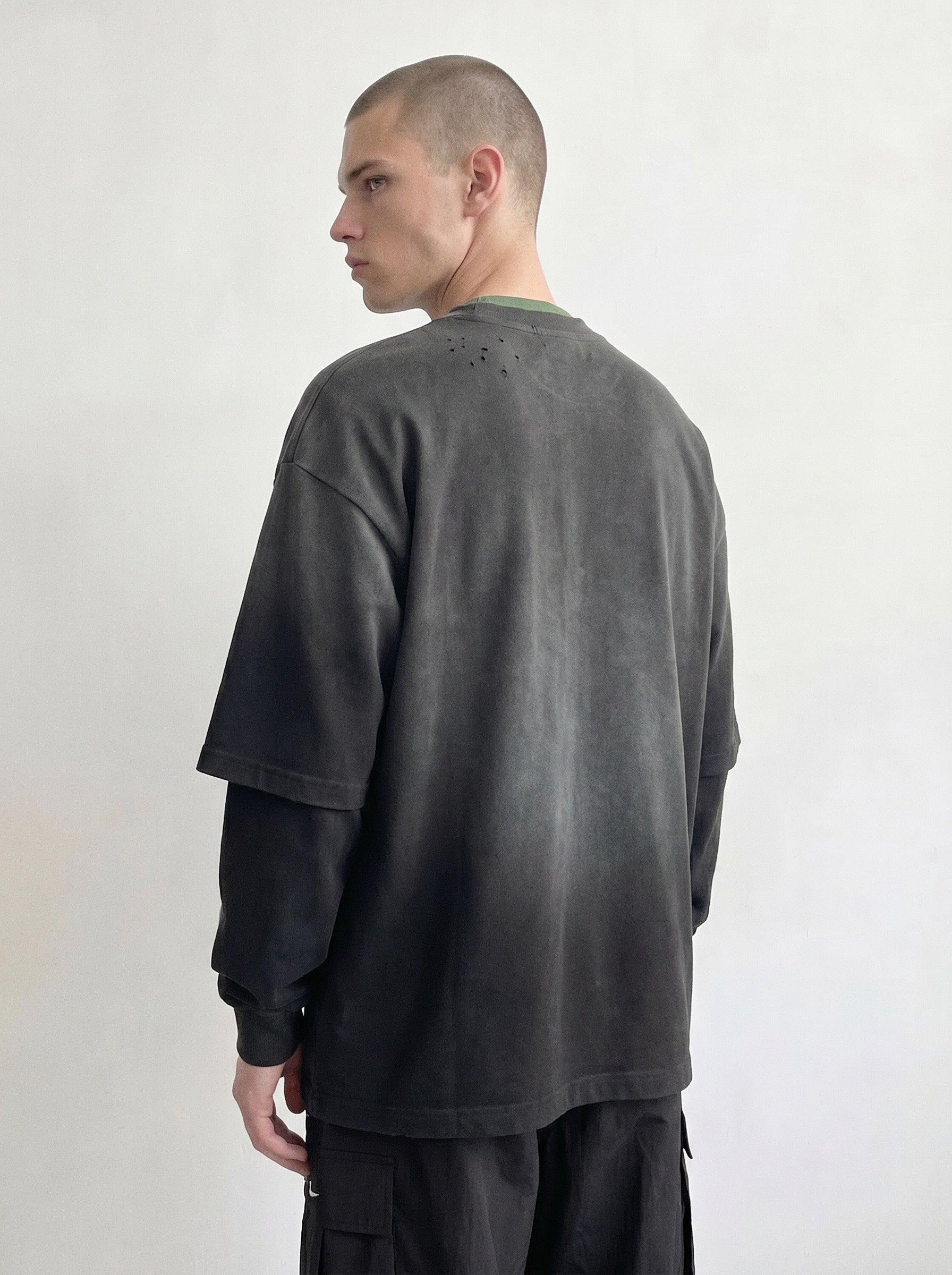 fade double sleeve tee
